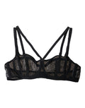 Dolce & Gabbana Black Floral Lace Nylon Balconette Bra Underwear