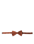 Dolce & Gabbana Brown Silk Adjustable Neck Men's Bow Tie