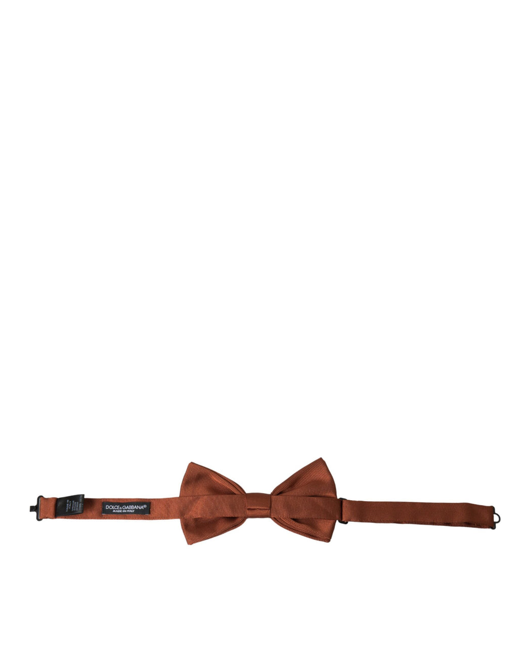 Dolce & Gabbana Brown Silk Adjustable Neck Men's Bow Tie