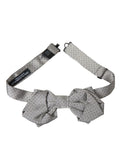 Dolce & Gabbana Gray Silk Adjustable Neck Men's Bow Tie