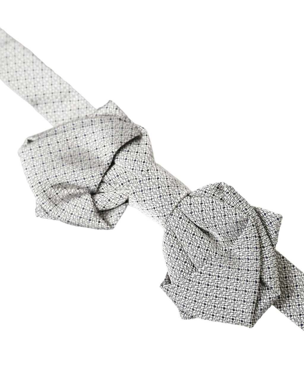 Dolce & Gabbana Gray Silk Adjustable Neck Men's Bow Tie