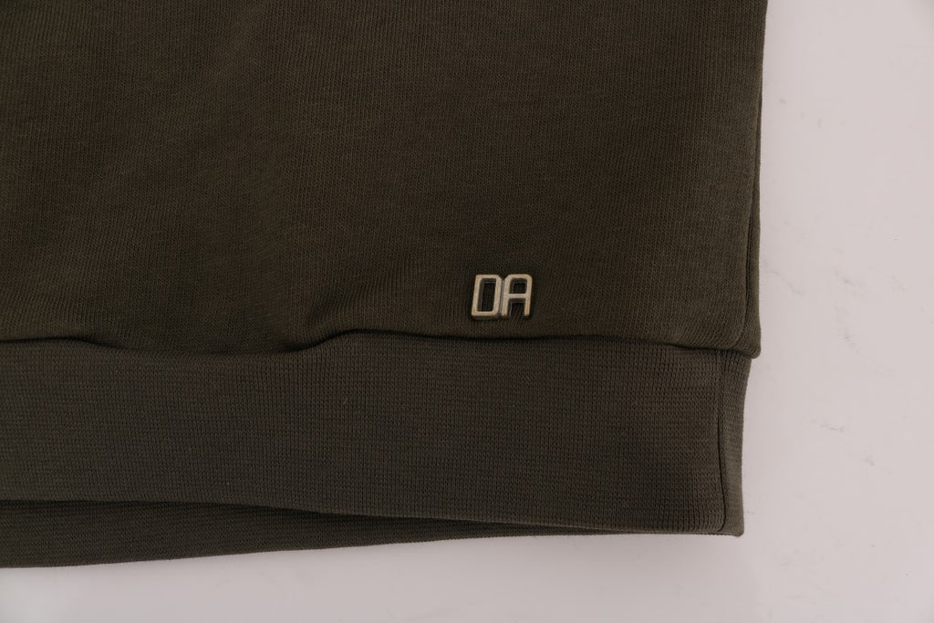 Daniele Alessandrini Green Cotton Crew Neck Sweater