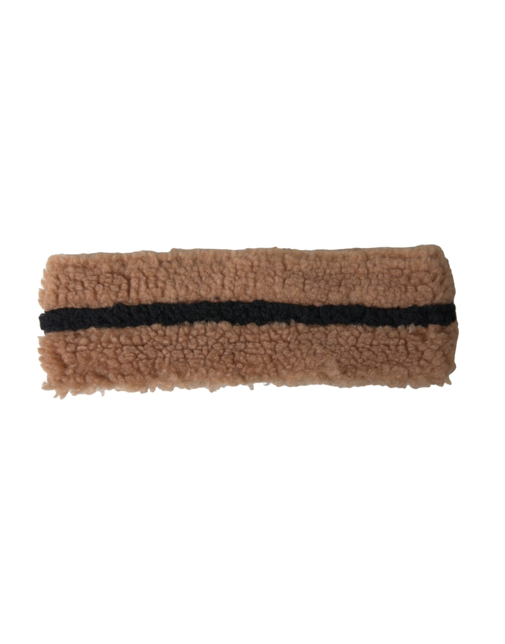 Dolce & Gabbana Brown Black Fleece Wool Headband Hat Men