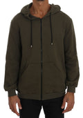 Daniele Alessandrini Green Cotton Full-Zip Sweater