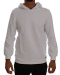 Daniele Alessandrini White Hooded Cotton Sweater