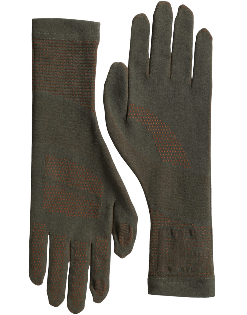 Dolce & Gabbana Brown Stretch Cotton Wrist-Length Gloves