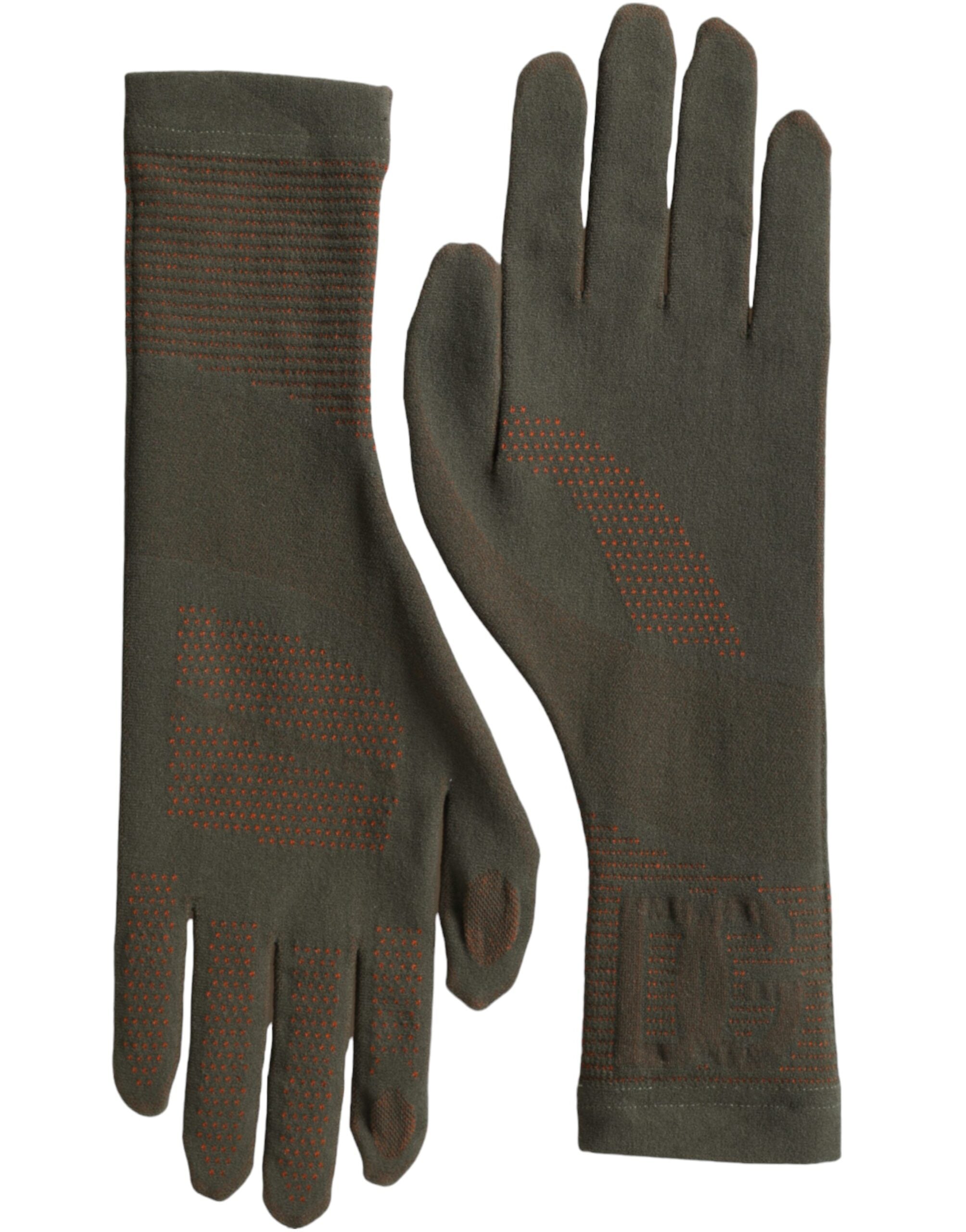 Dolce & Gabbana Brown Stretch Cotton Wrist-Length Gloves