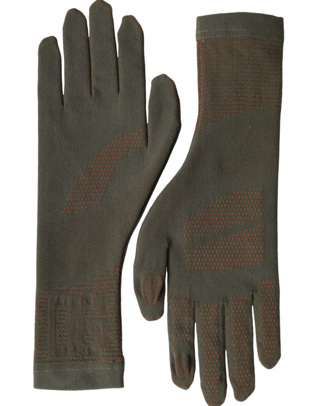 Dolce & Gabbana Brown Stretch Cotton Wrist-Length Gloves