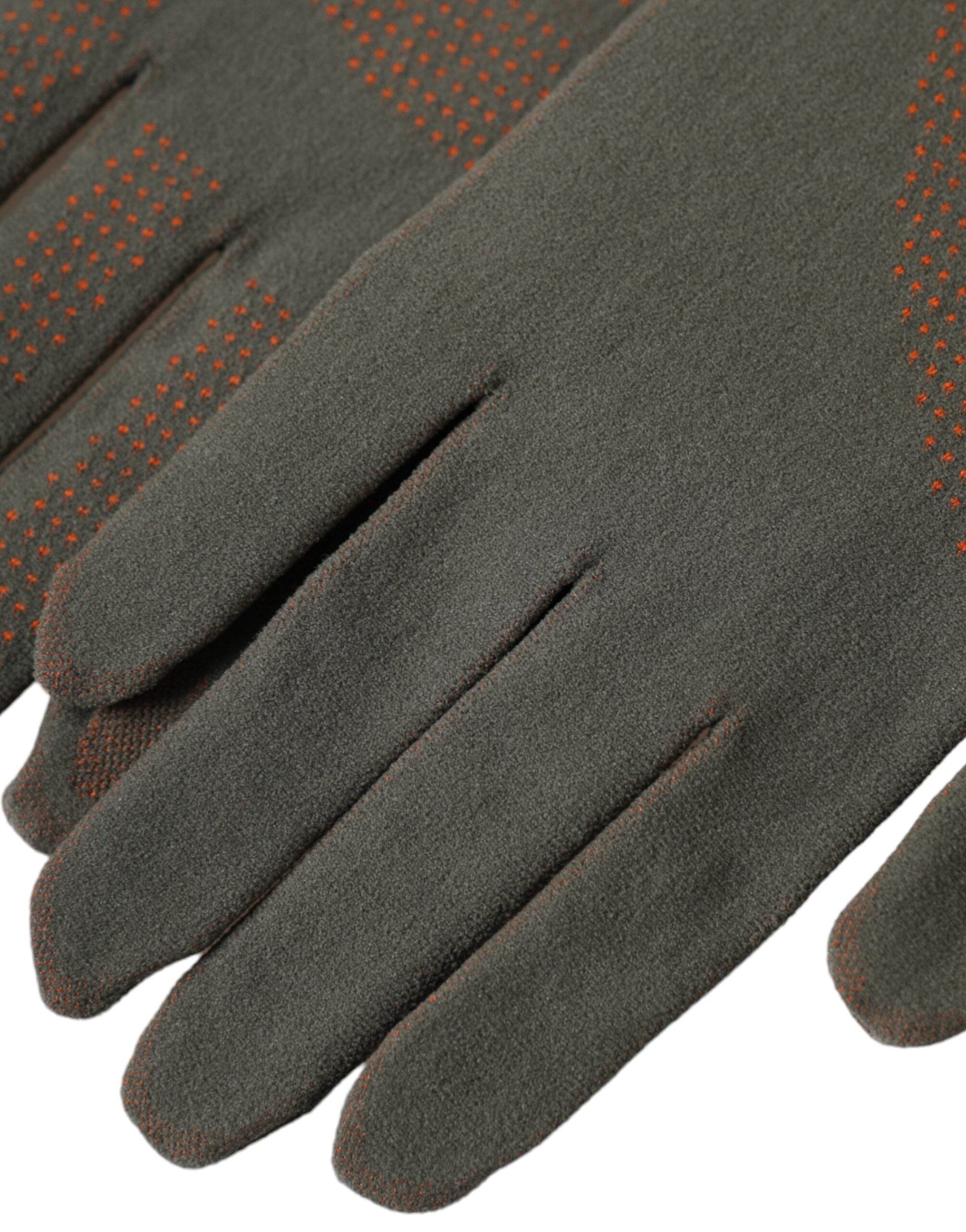 Dolce & Gabbana Brown Stretch Cotton Wrist-Length Gloves
