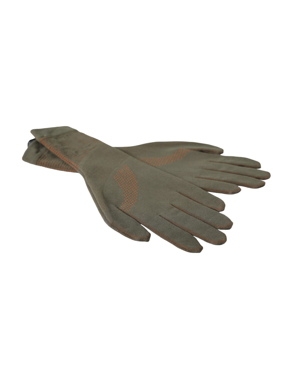 Dolce & Gabbana Brown Stretch Cotton Wrist-Length Gloves