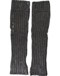 Dolce & Gabbana Graue Viskosestrickhandschuhe ohne Finger