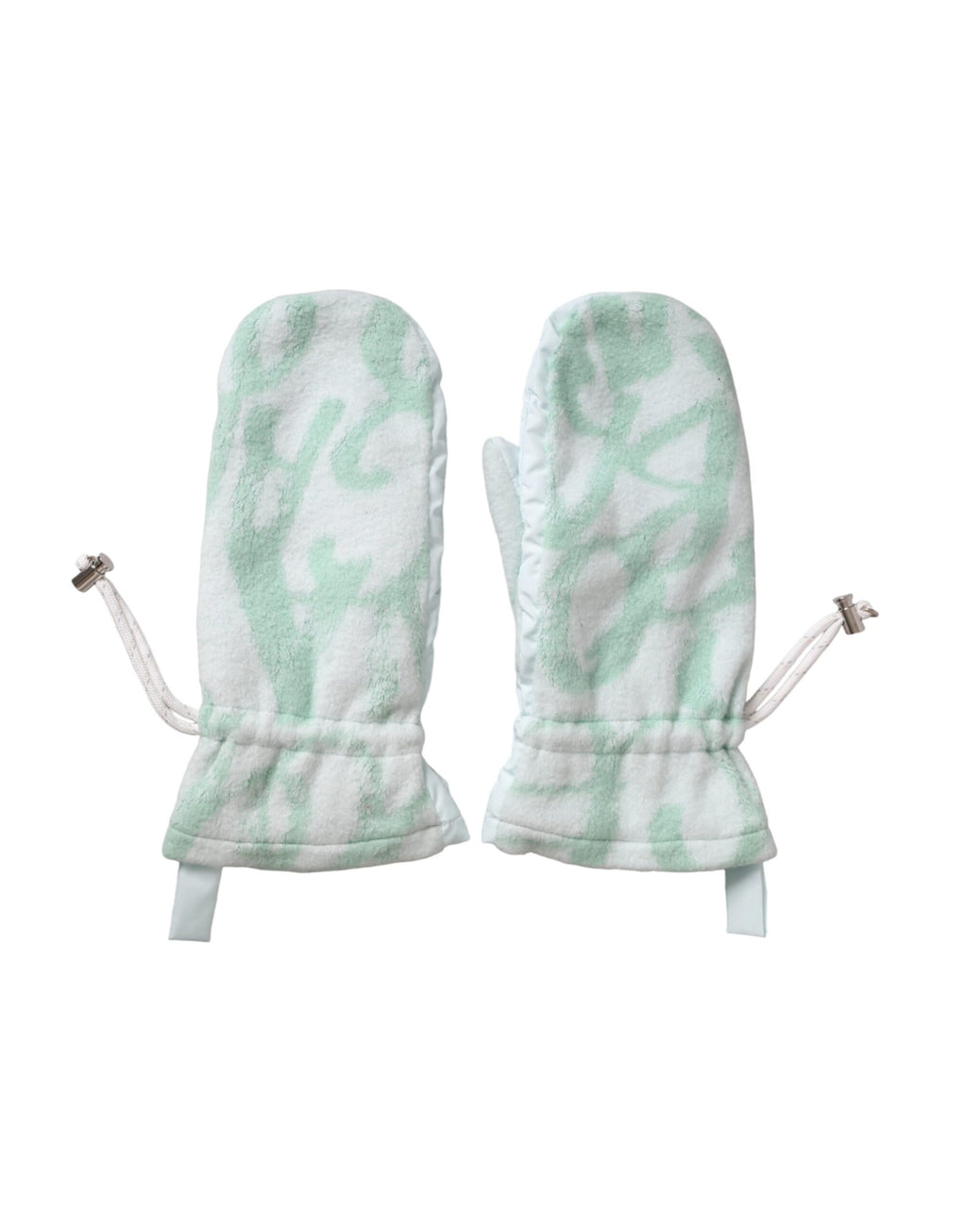 Dolce & Gabbana White Nylon Fleece Wrist Length Gloves
