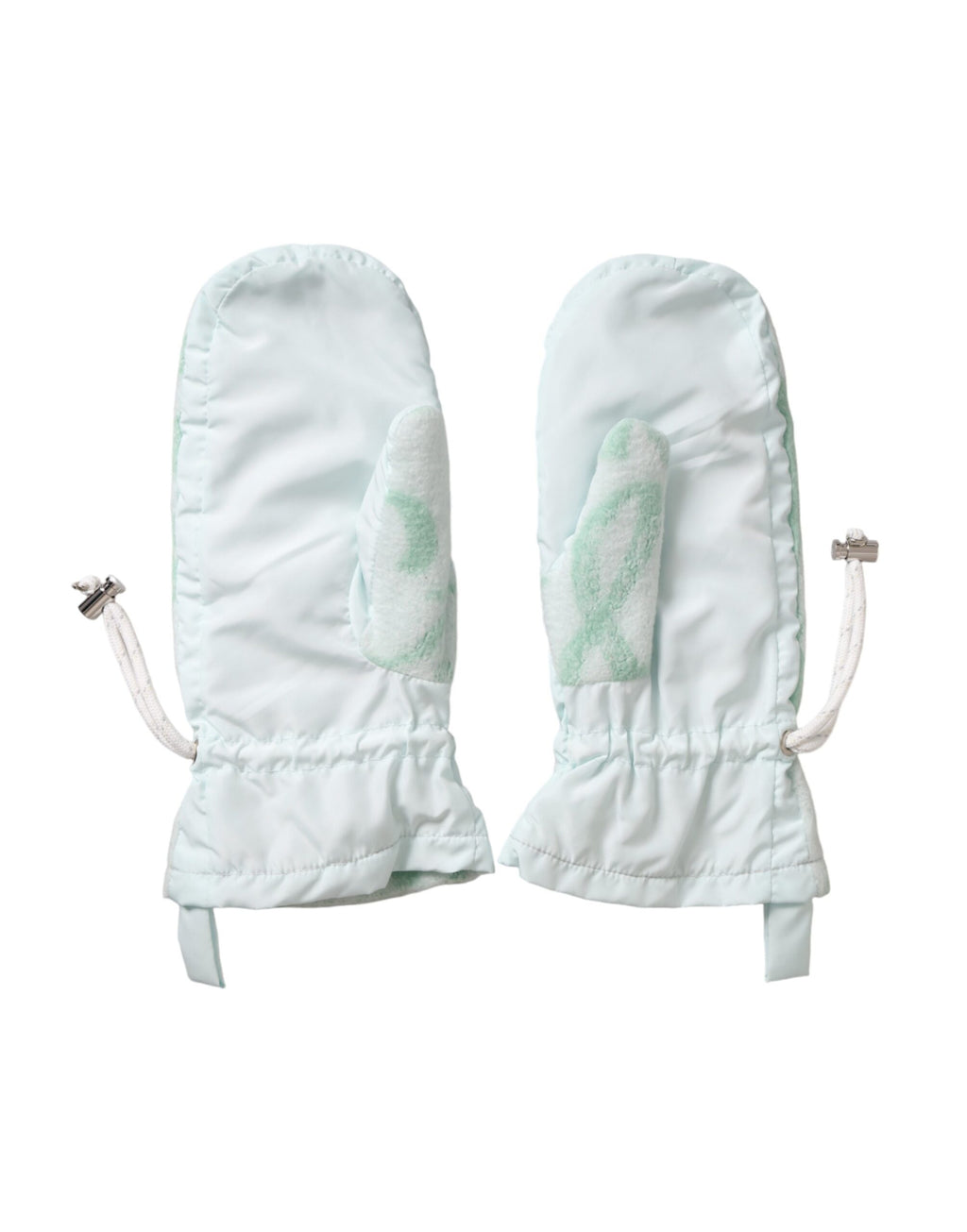 Dolce & Gabbana White Nylon Fleece Wrist Length Gloves