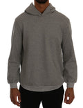 Daniele Alessandrini Grauer Pullover Hodded Cotton Sweater