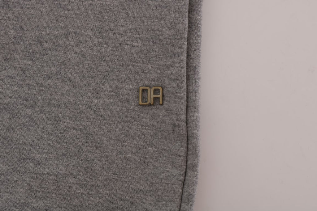 Daniele Alessandrini Grauer Pullover Hodded Cotton Sweater