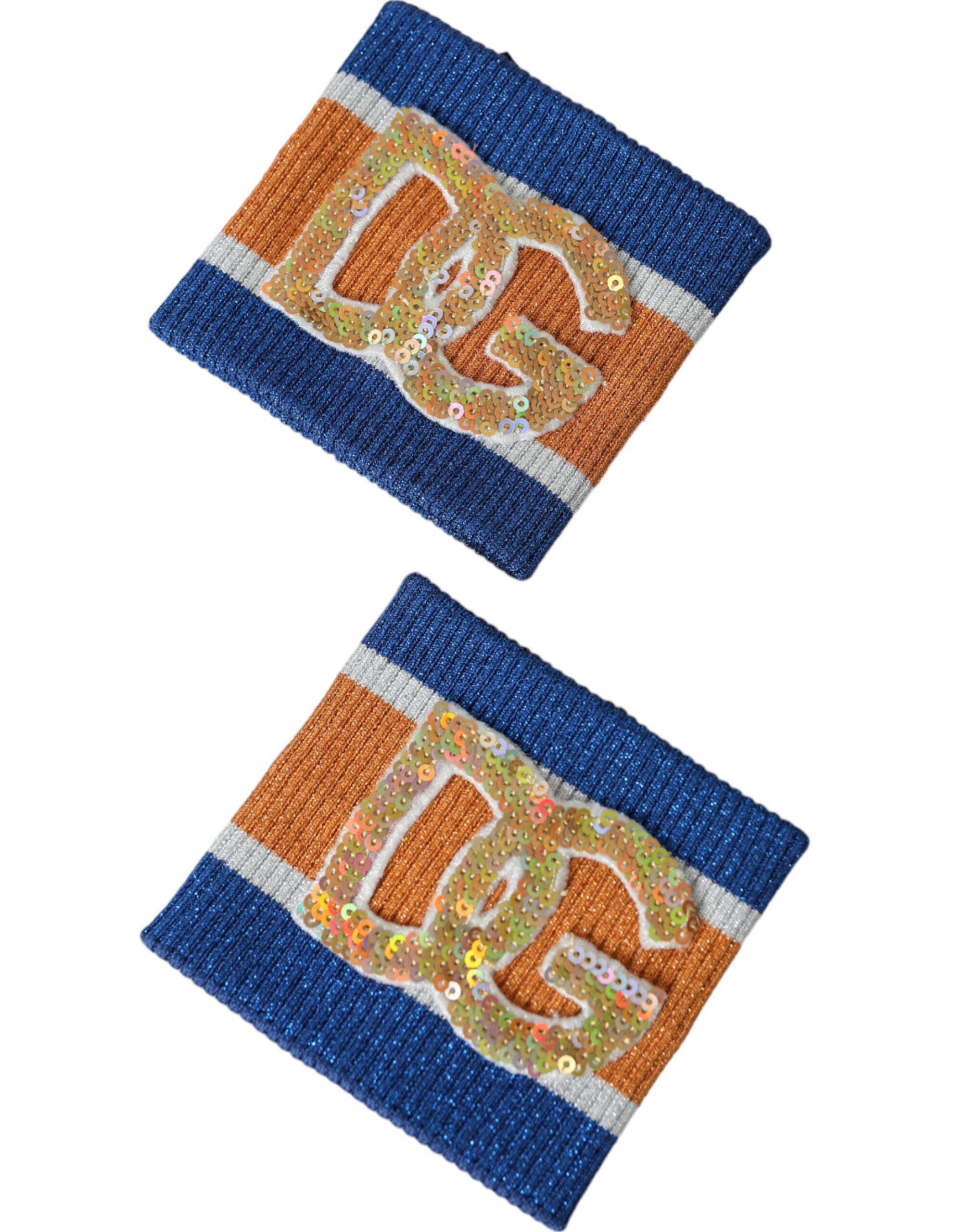 Dolce & Gabbana Multicolor Logo Sequin Viscose Bracelet