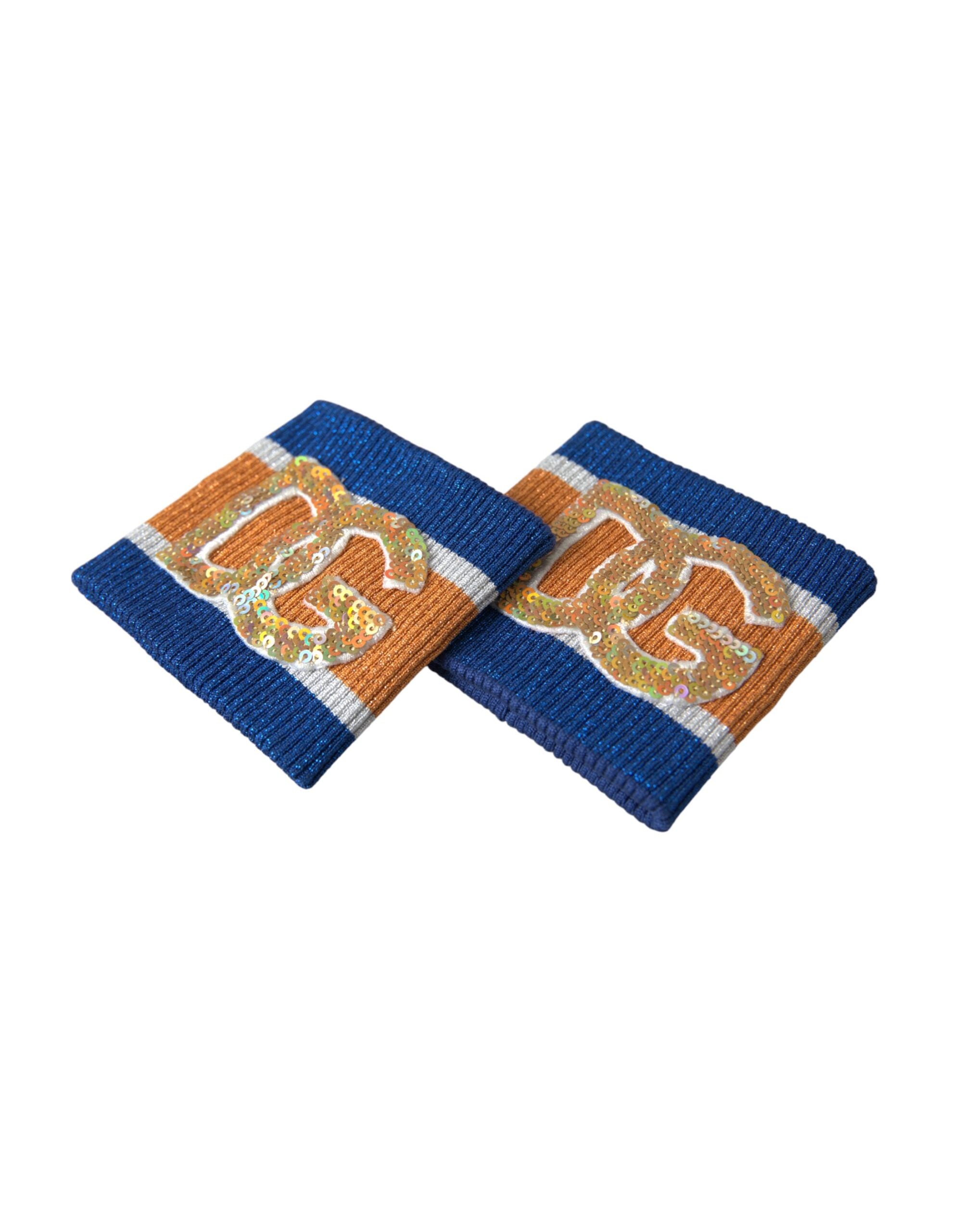 Dolce & Gabbana Multicolor Logo Sequin Viscose Bracelet