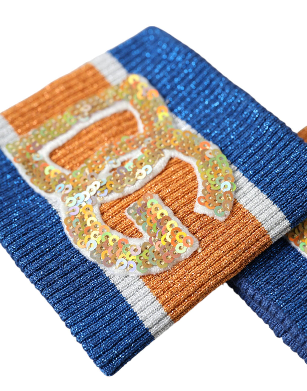 Dolce & Gabbana Multicolor Logo Sequin Viscose Bracelet