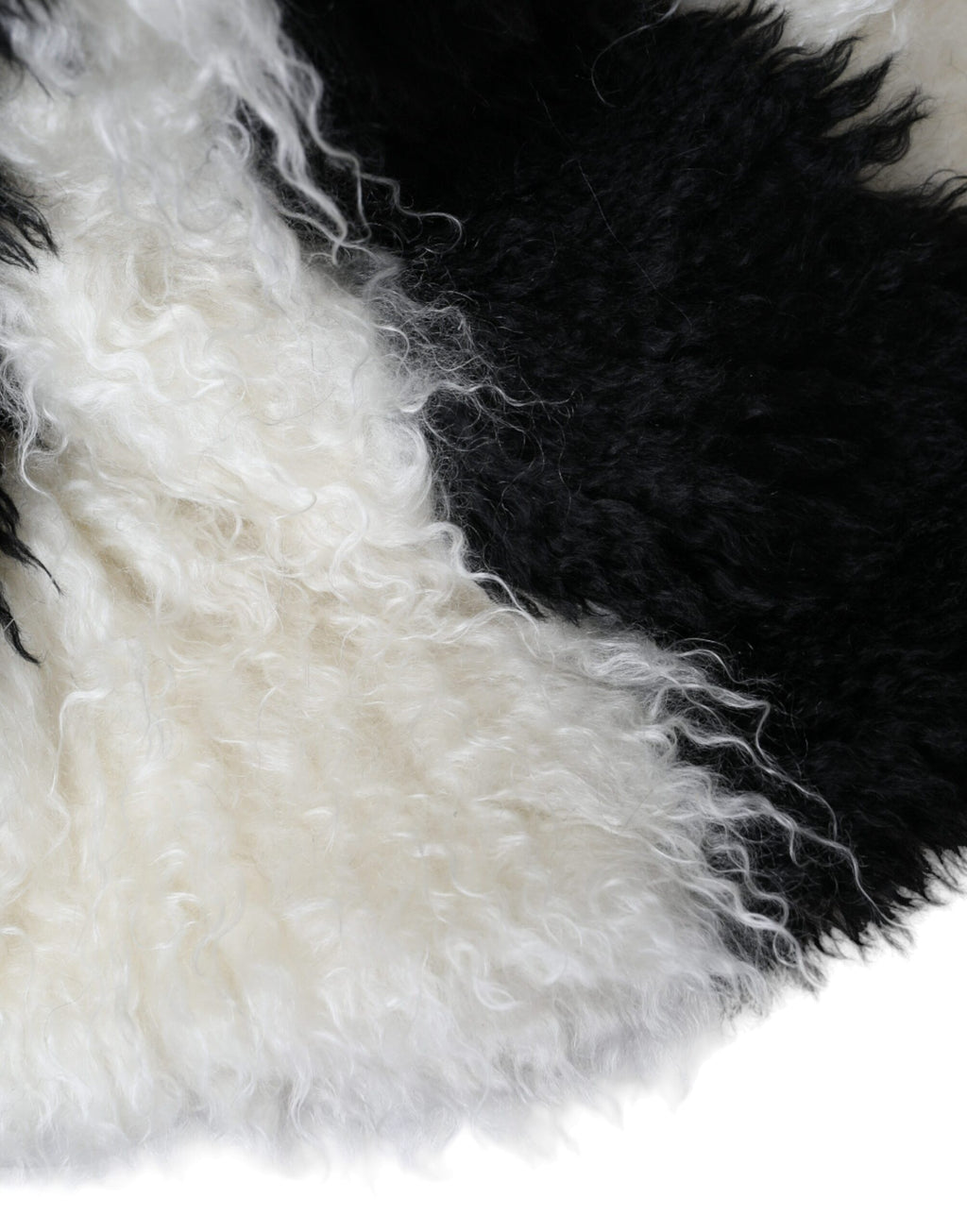 Dolce & Gabbana Black and White Stripe Mohair Fur Bucket Hat
