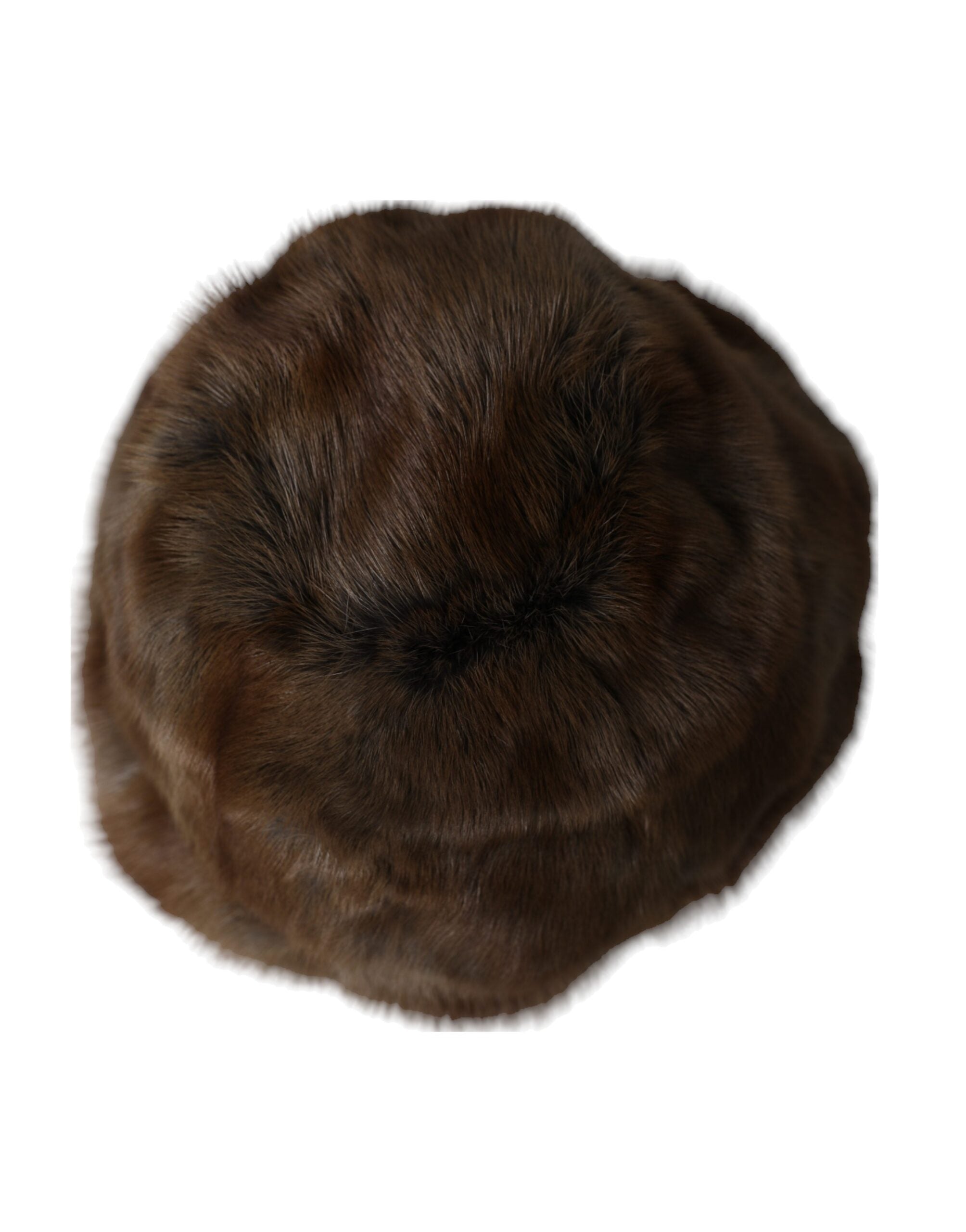 Dolce & Gabbana Brown Weasel Fur Women's Cashmere Beanie