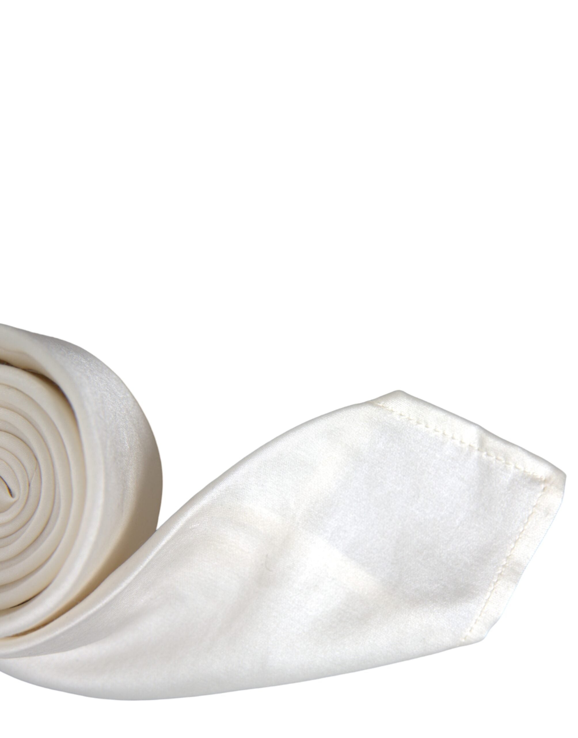 Dolce & Gabbana White Silk Blend Adjustable Bow Tie Men's
