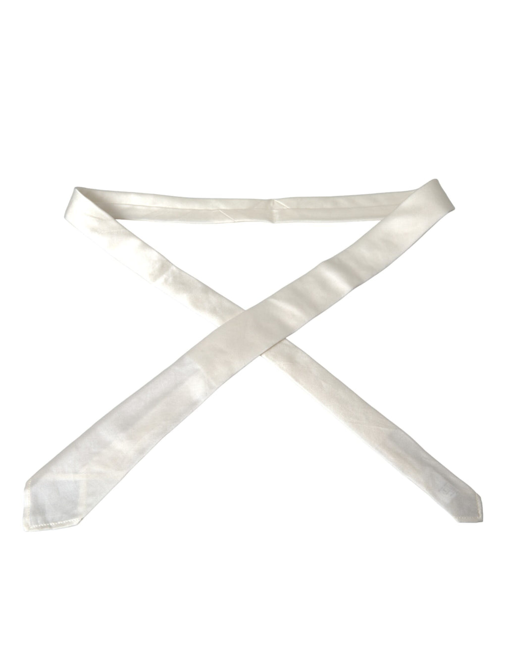 Dolce & Gabbana White Silk Blend Adjustable Bow Tie Men's