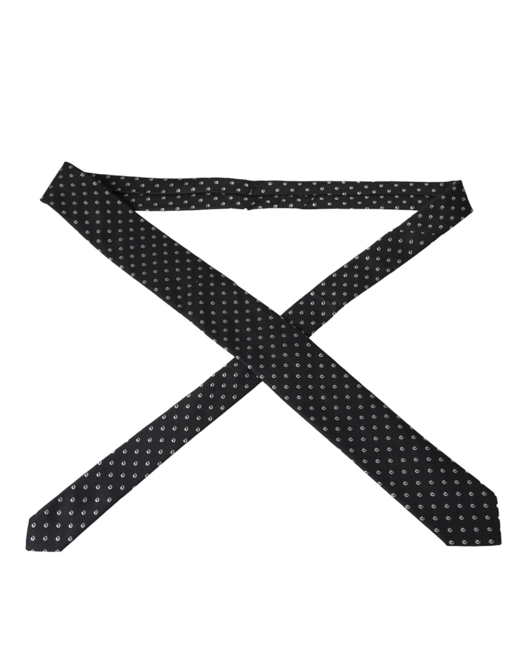 Dolce & Gabbana Black Logo Adjustable Bow Tie in Cotton Blend