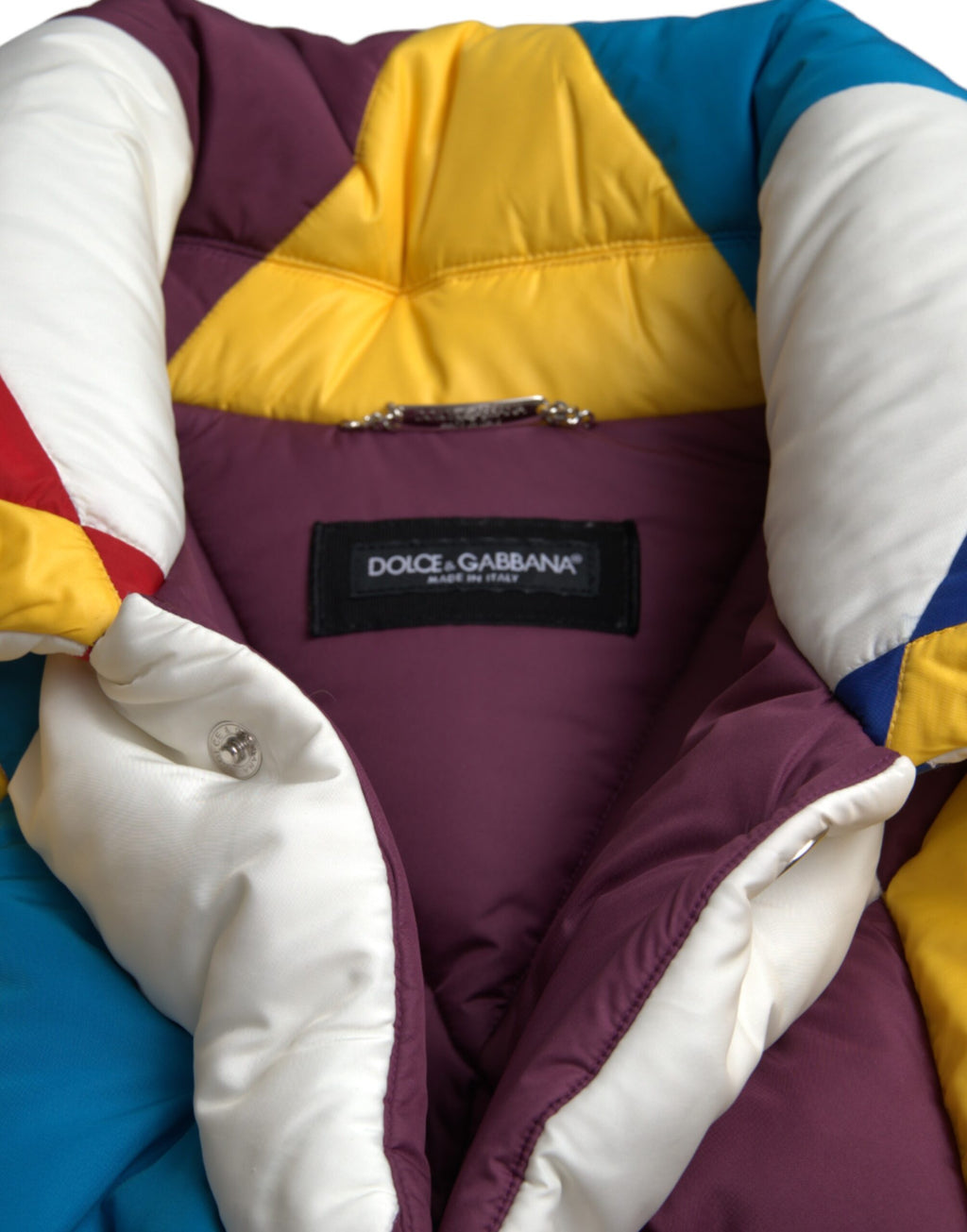 Dolce & Gabbana Multicolor Windbreaker Pufferjacke Männer