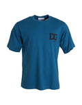 Dolce & Gabbana Blue Logo Crew Neck Short-Sleeve T-Shirt