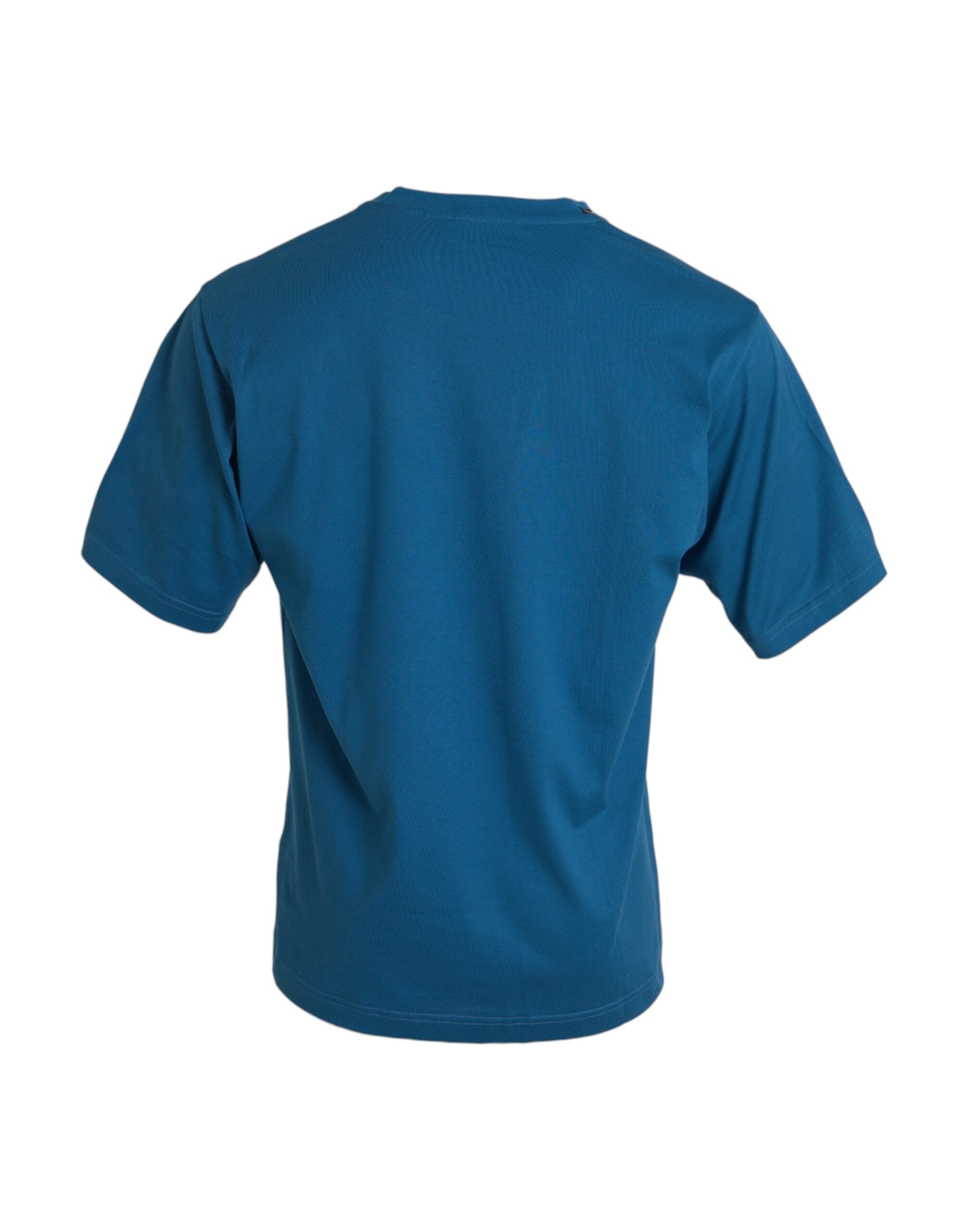 Dolce & Gabbana Blue Logo Crew Neck Short-Sleeve T-Shirt