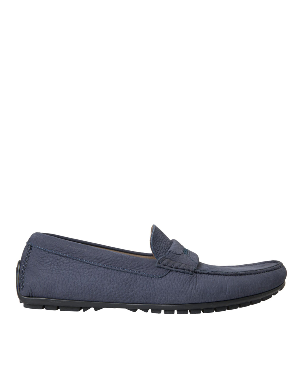 Dolce & Gabbana Blue Calfskin Slip-On Loafer Shoes