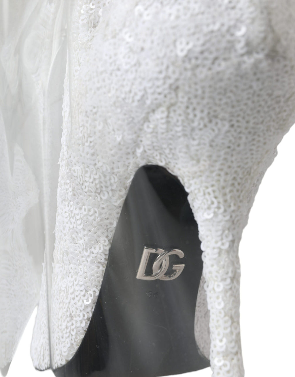 Dolce & Gabbana White Heels Stiletto Knee-High Boots Shoes