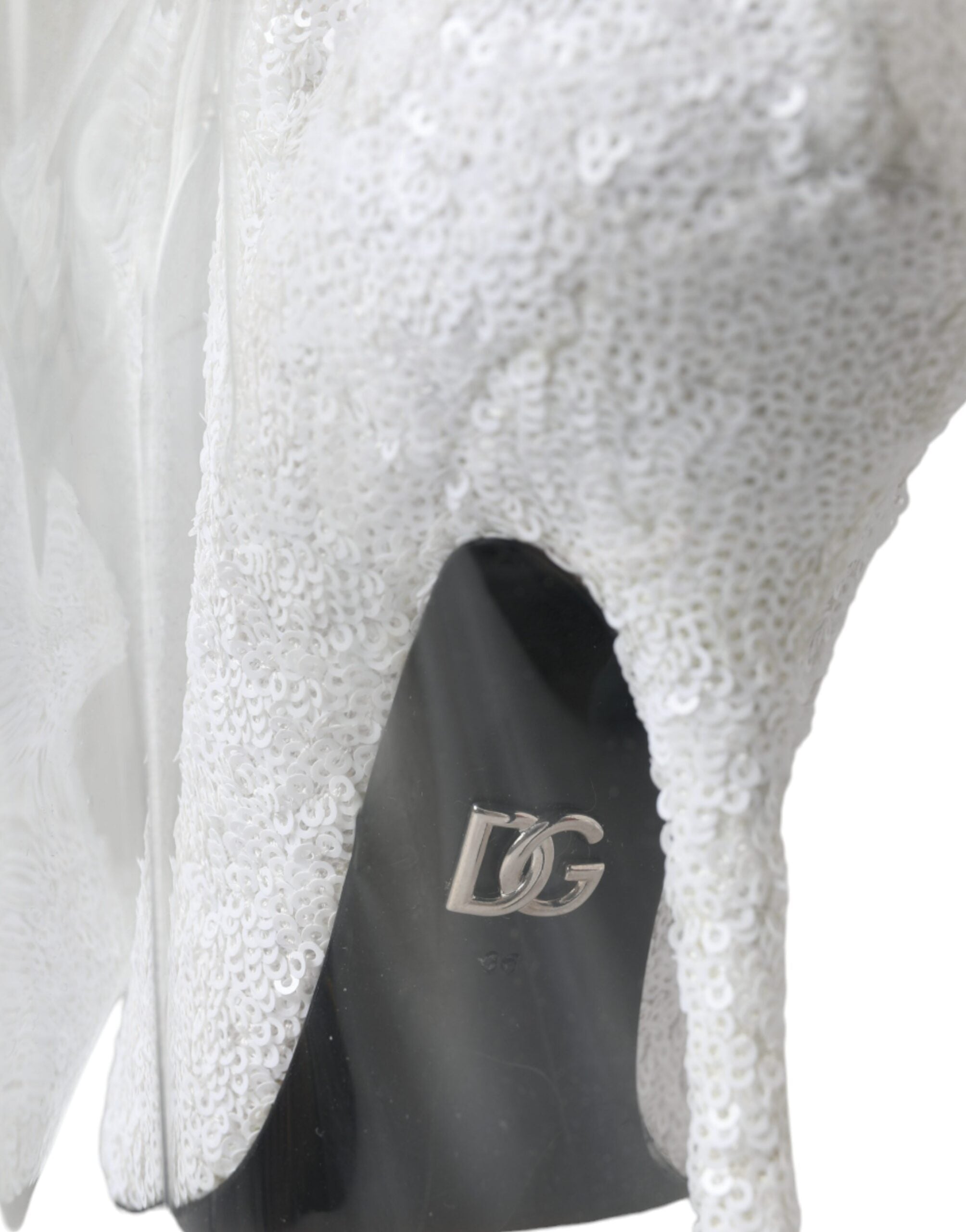 Dolce & Gabbana White Heels Stiletto Knee-High Boots Shoes