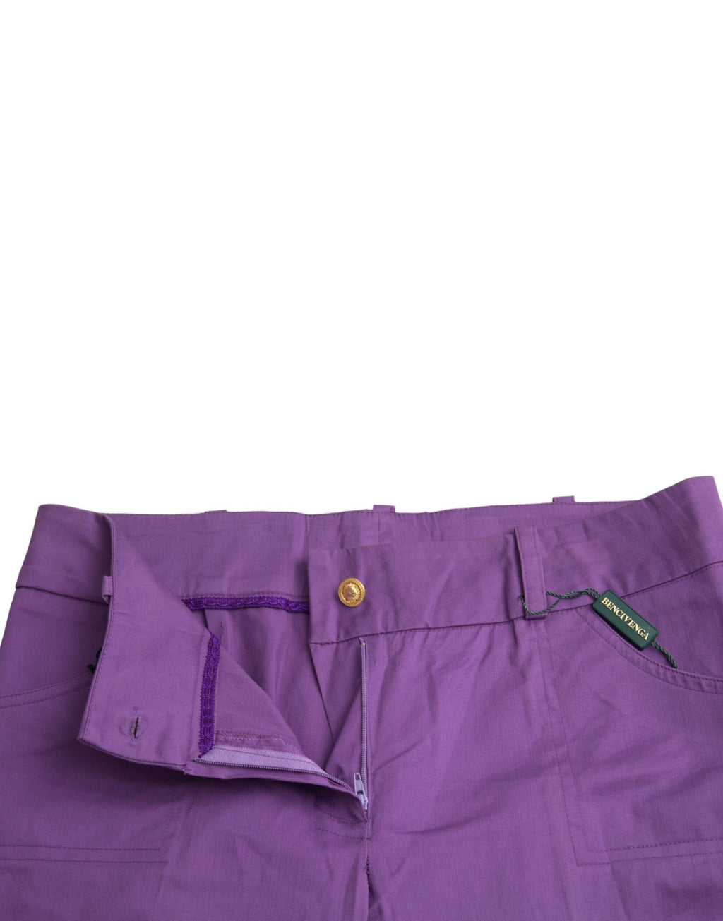 BENCIVENGA Lila Baumwolle MidWaist Straight Cropped Pants