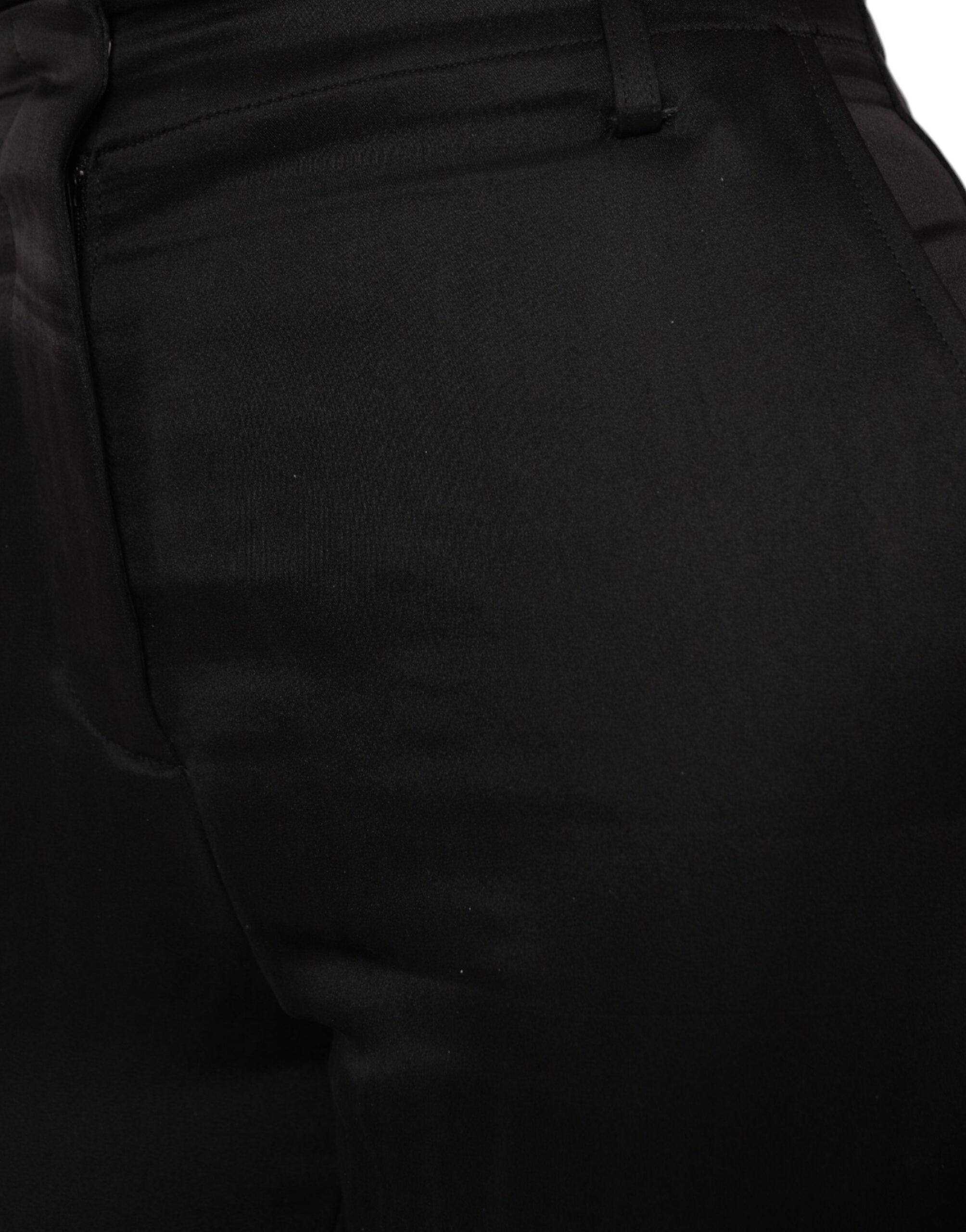 Ermanno Scervino Schwarze Capri-Hose mit hoher Taille und verkürzter Hose