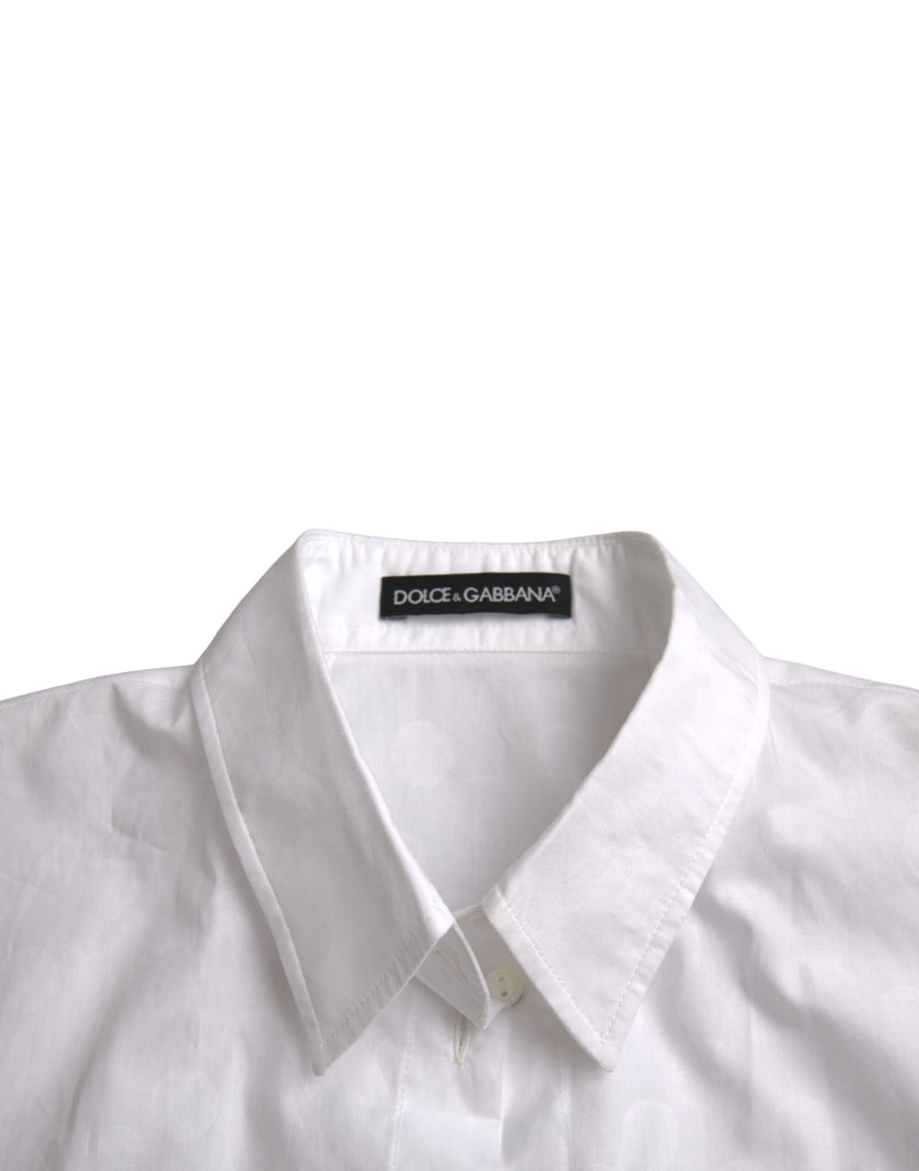Dolce & Gabbana White Short-Sleeved Polo Shirt with Collar