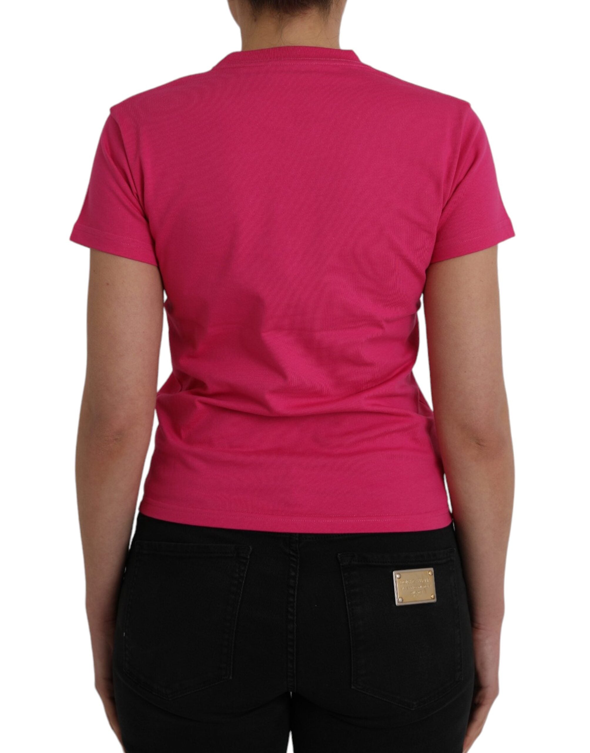 Balenciaga Pink Cotton Crewneck Short Sleeve T-Shirt
