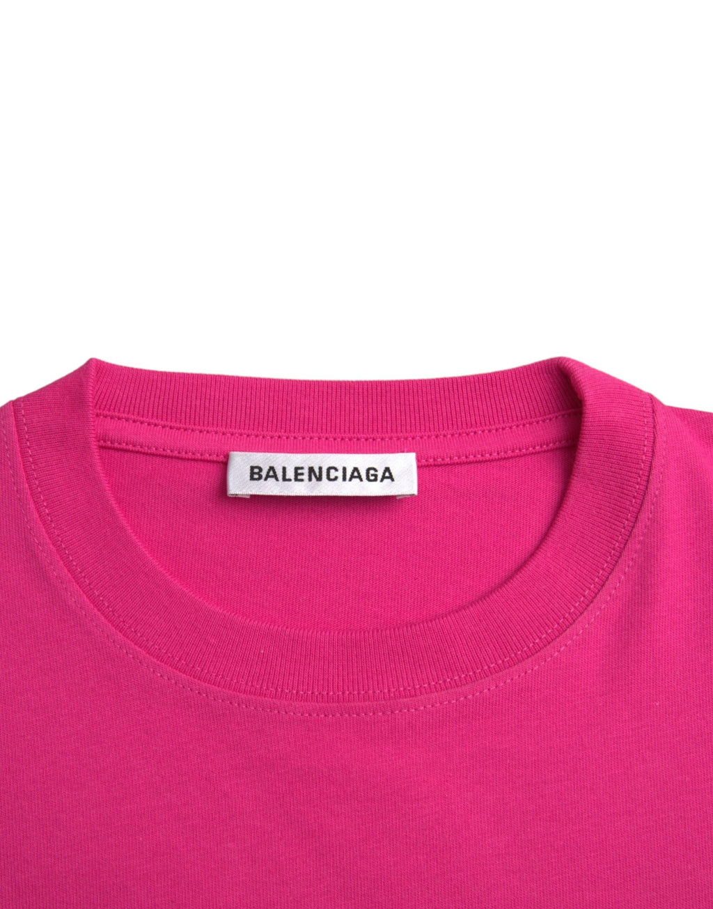 Balenciaga Pink Cotton Crewneck Short Sleeve T-Shirt