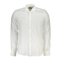 North Sails Elegant Long-Sleeved White Linen Shirt