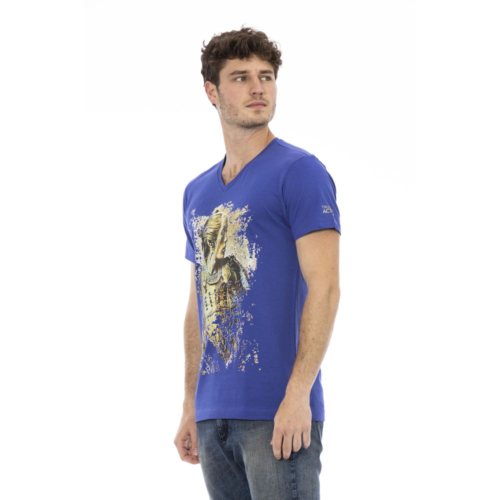 Trussardi Action Men's Blue Cotton T-Shirt