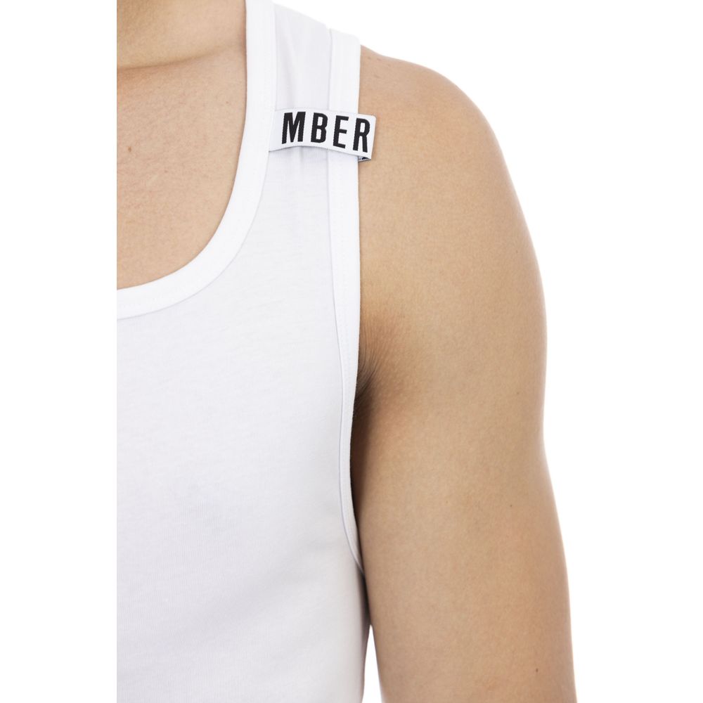 Bikkembergs Men's White Cotton Tank Top