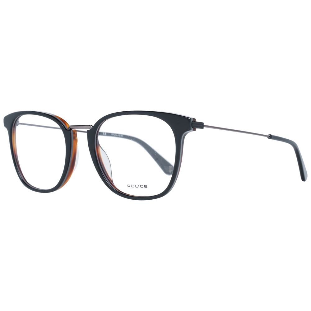 Police Brille aus schwarzem Metall & Kunststoff (Gestell)