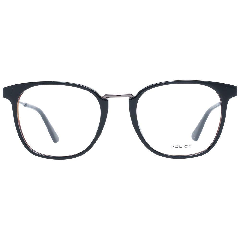 Police Brille aus schwarzem Metall & Kunststoff (Gestell)