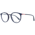 Police Blue Metal and Plastic Glasses Frames