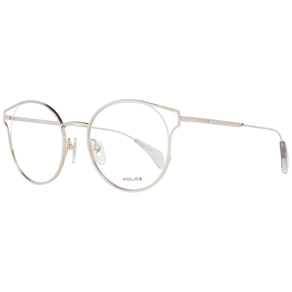 Police Eyeglass Frames in Rose Gold, Metal, and Plastic