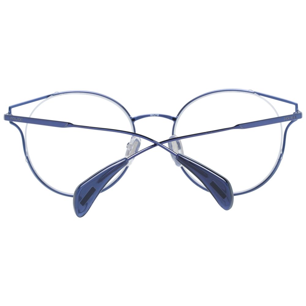 Police Blue Metal and Plastic Glasses Frames