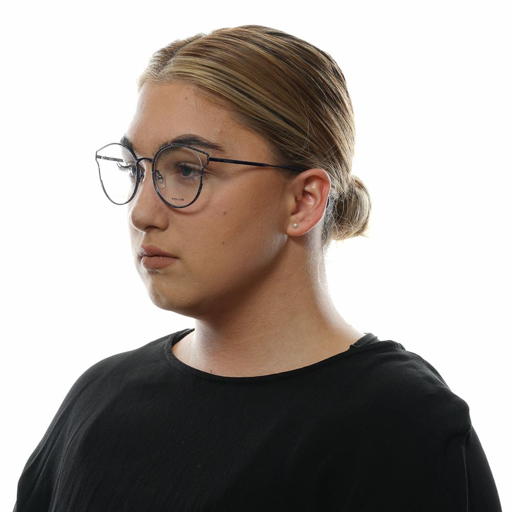 Police Blue Metal and Plastic Glasses Frames