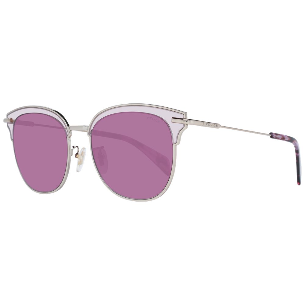 Police Burgundy Metal and Plastic Sunglasses