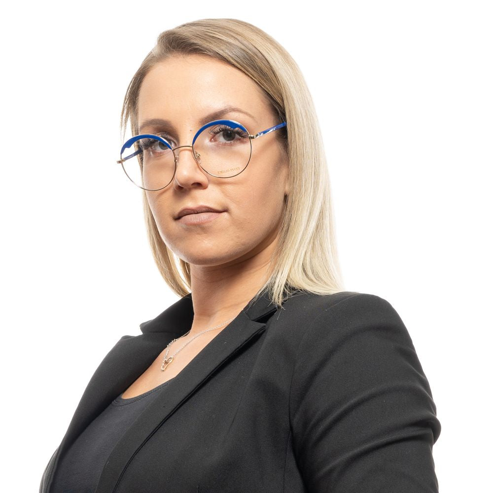 Emilio Pucci Blaue Brille aus Metall & Kunststoff (Fassung)