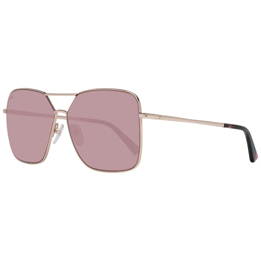 Rose gold metal web sunglasses